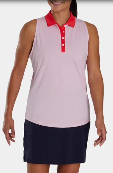 FootJoy Women's Shirt Color Block Racerback Tank - Medium