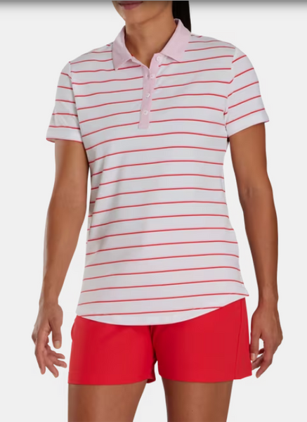 FootJoy Women's Shirt Short Sleeve Stripe - Medium