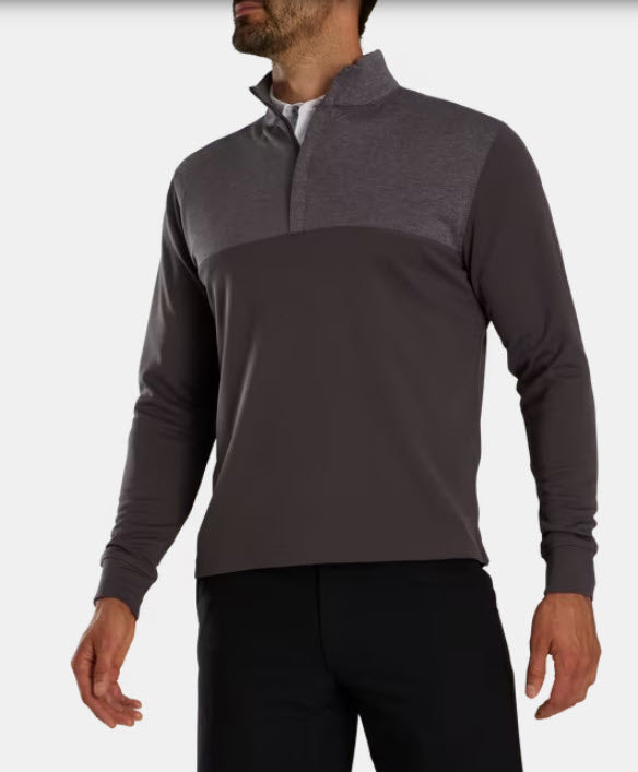 FootJoy Mens Midlayer Heather Yoke Half-Zip