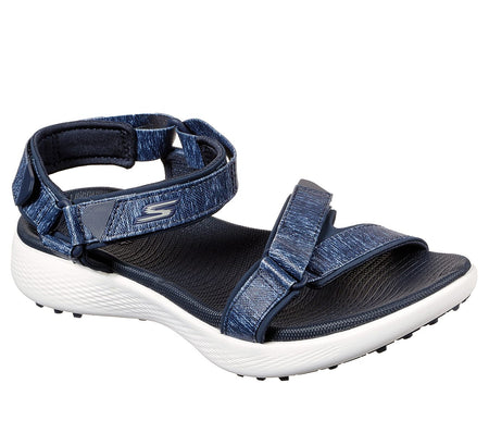 Skechers Women's 600 Spikeless Golf Sandals Shoe Navy White - Golf Country Online