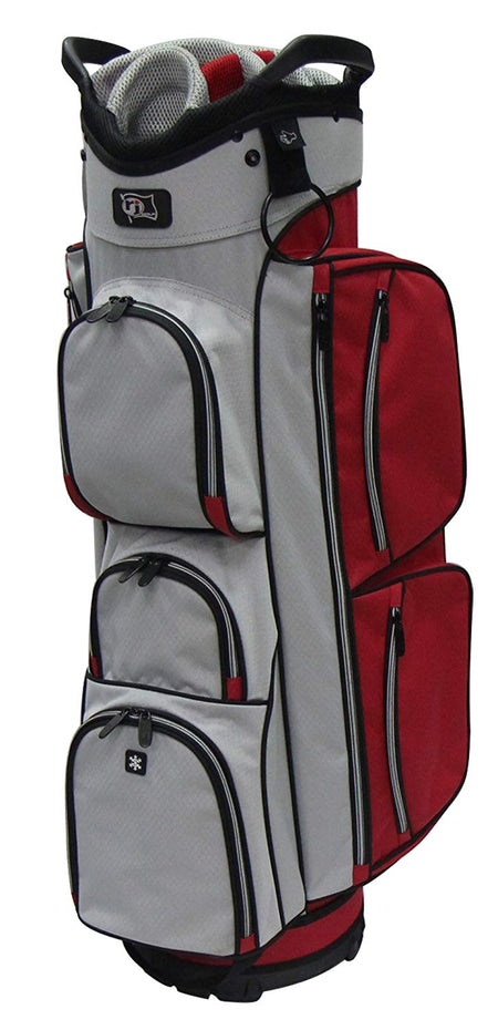 RJ Sports EL-680 True Cart Bag, 9.5", Red/Grey - Golf Country Online