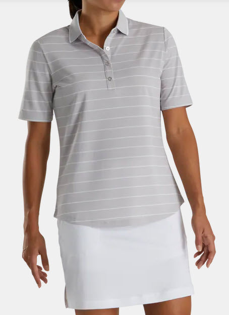 Foot Joy Golf Women's Pique Half Sleeve Pinstripe Polo